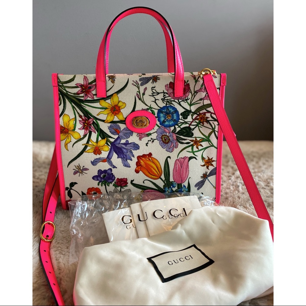 Beautiful Gucci Medium Flora Tote